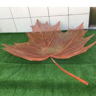 不锈钢枫叶植物文化雕塑