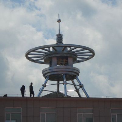 不锈钢避雷针标志雕塑