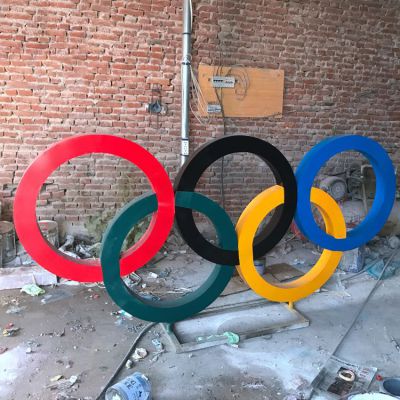 户外奥运五环景观雕塑