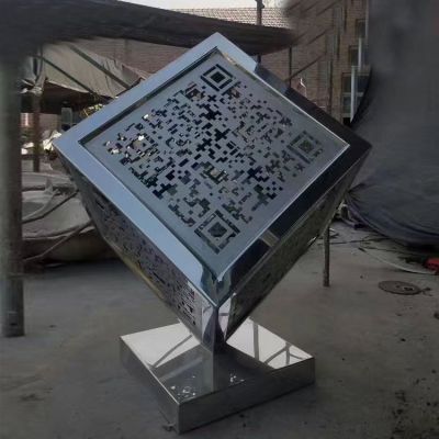 公园二维码魔方造型雕塑