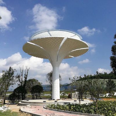公园不锈钢路灯柱雕塑