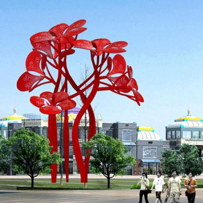 大型城市不锈钢抽象艺术雕塑