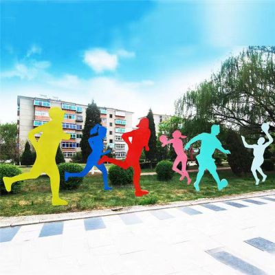 不锈钢广场运动雕塑