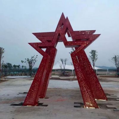 不锈钢吉祥拱门雕塑