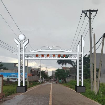 不锈钢牌楼雕塑