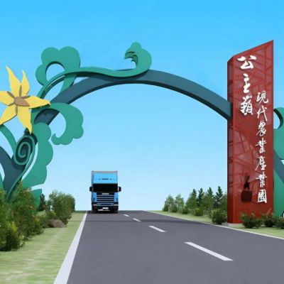 现代大门不锈钢艺术造型雕塑