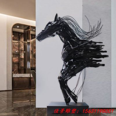 铁艺马雕塑不锈钢动物摆件