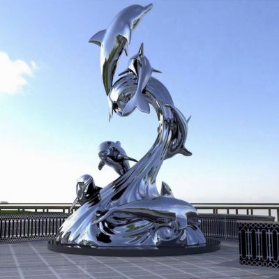 城市不锈钢镜面艺术雕塑