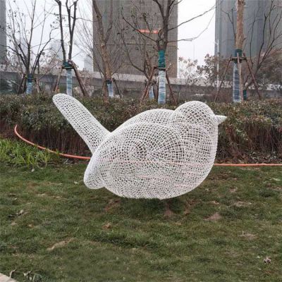 不锈钢镂空祥瑞鸟雕塑