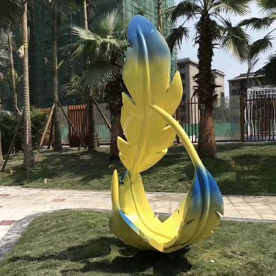 羽毛金属不锈钢雕塑