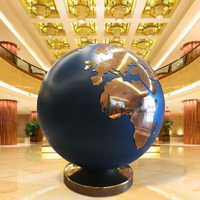 地图板块雕塑 地球仪雕塑