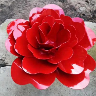 园林花不锈钢雕塑设计