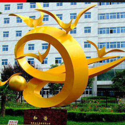 和谐不锈钢雕塑不锈钢城市雕塑