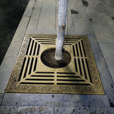 公园不锈钢树围子雕塑