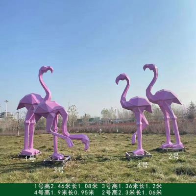 创意不锈钢火烈鸟雕塑