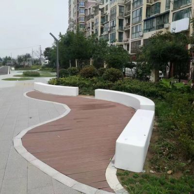公园不锈钢树池坐凳雕塑