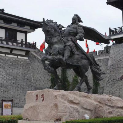 项羽骑马雕塑 铸铜人物雕塑