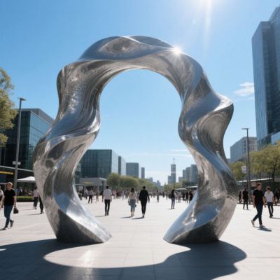 城市不锈钢大门雕塑