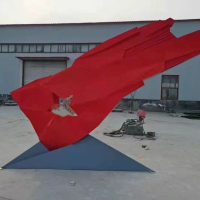 不锈钢中国梦党旗雕塑