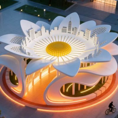 大型花朵廊架雕塑