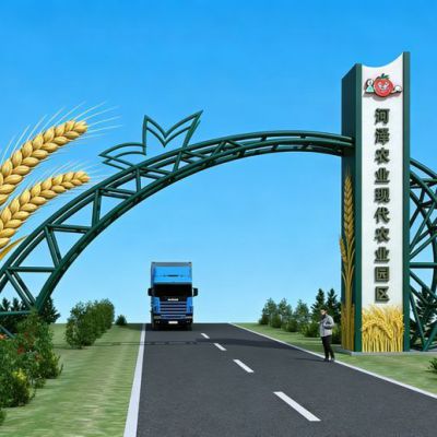 不锈钢雕塑厂家 景观大门雕塑