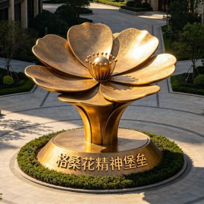 格桑花雕塑 不锈钢雕塑厂家
